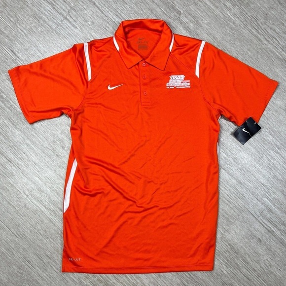 Nike Other - Nike Dri Fit Polo Shirt Mens Medium Orange Oregon State Activities Association